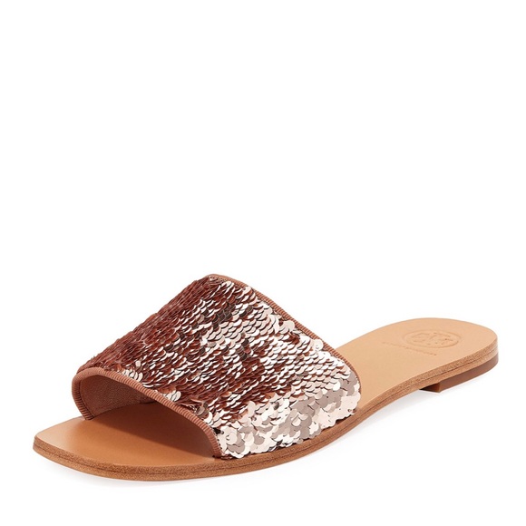 tory burch carter sequin slides